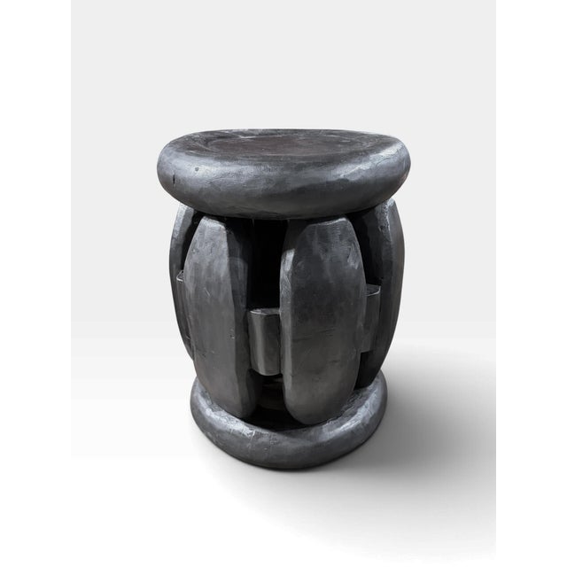 Vintage Tribal Nobility Wood Bamileke Stool/Table Cameroon 17" H For Sale - Image 4 of 7