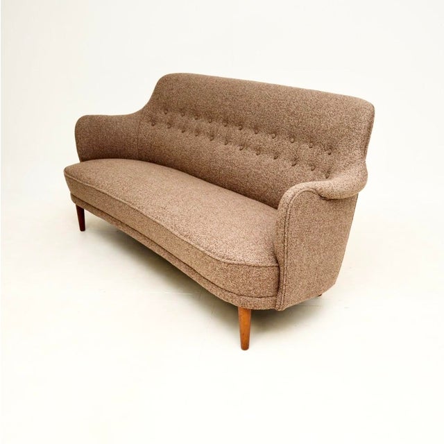 Vintage Swedish Samsas Sofa attributed to Carl Malmsten, 1960 For Sale - Image 4 of 8