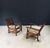 Brown Arts & Crafts Handcrafted Low Lounge Armchairs, Belgium, 1920s, Set of 2 For Sale - Image 8 of 18