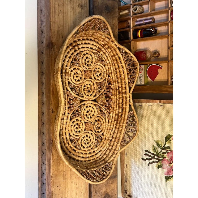 Vintage Handmade Woven Basket For Sale In Seattle - Image 6 of 8