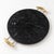 An elegant, round tray from the 1990s by La Galleria, crafted from polished black Marquina marble and embellished with...