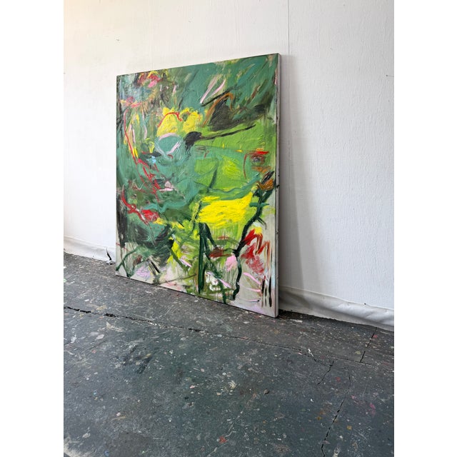 Contemporary Abstract Oil on Canvas "Summer Queen" by Petra Schott For Sale - Image 4 of 9