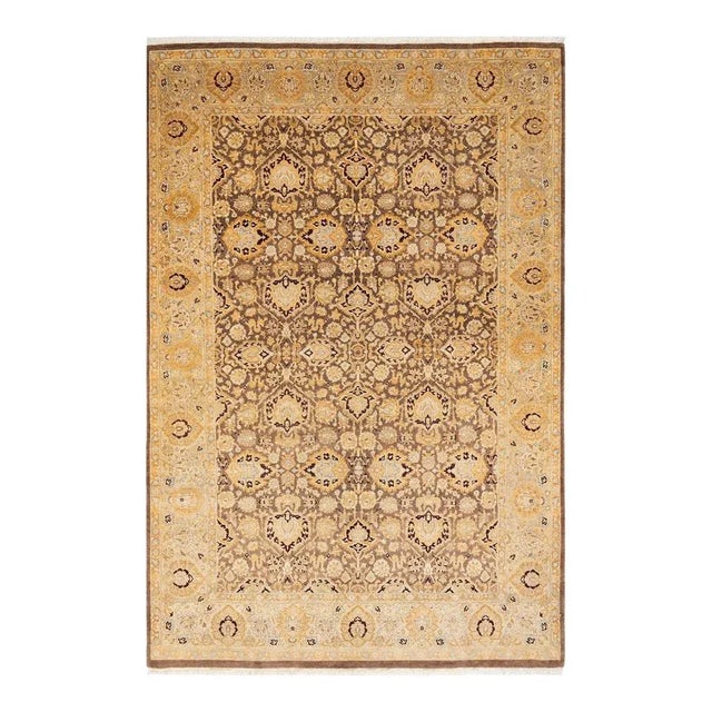 Brown Mogul, One-of-a-Kind Hand-Knotted Area Rug in Brown, 6' 2" x 9' 1" For Sale - Image 8 of 8