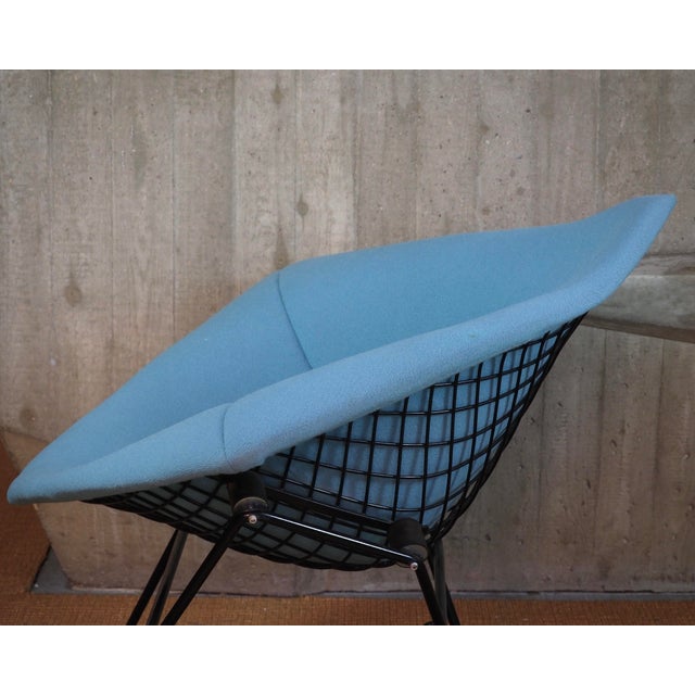 Bertoia Diamond Chair 422 in Black by Harry Bertoia for Knoll International, 1990s For Sale - Image 12 of 14