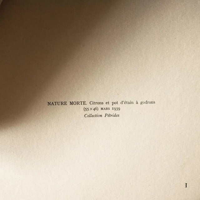 Henri Matisse 1946 After Henri Matisse "Lemons and the Pewter Jug", First Edition Period Parisian Lithograph For Sale - Image 4 of 8