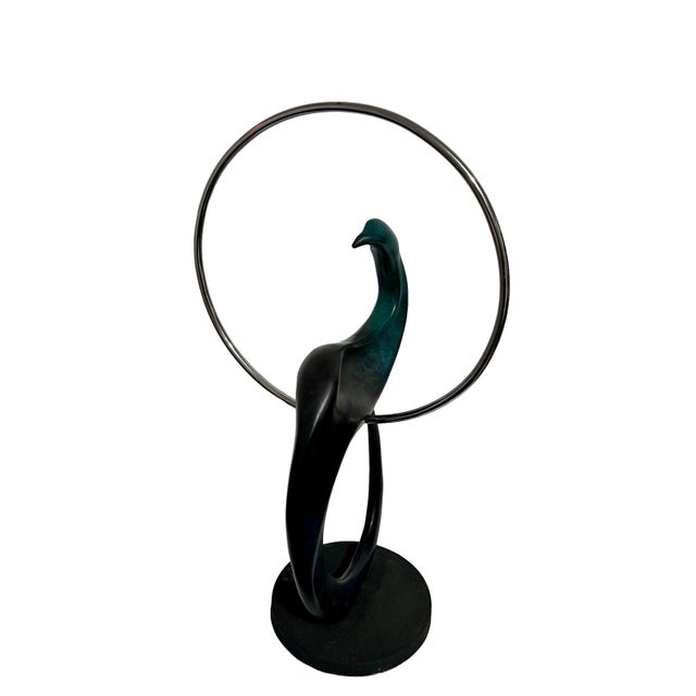 Metal Colin Webster Watson, Large Bronze Modernist Biomorphic Sculpture Abstract Bird Colin Webster Watson For Sale - Image 7 of 18