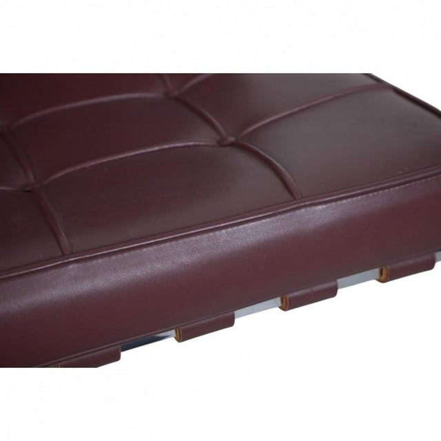 Animal Skin Barcelona Chair in Burgundy Leather by Ludwig Mies van der Rohe, 2000s For Sale - Image 7 of 18