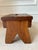 Vintage 1974 Signed Handcrafted Wood Plinth or Small Rustic Stool For Sale - Image 4 of 16