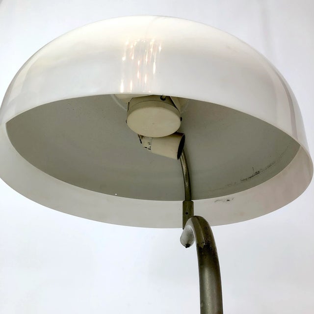 Silver Vintage Italian Table Lamp by Giotto Stoppino, 1970s For Sale - Image 8 of 12