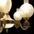 Vintage Empire Victorian French 5-Arm Brass Lion Head Chandelier with Etched Globes and Crystal Glass, 1950s For Sale - Image 9 of 17