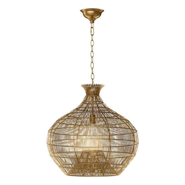 Cupola Metal Pendant, Brass For Sale