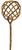 Shabby Chic Vintage Handwoven Rattan Rug Beater With Twisted Handle – English Country Cottage Decor For Sale - Image 3 of 8