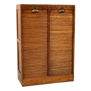 Vintage Filing Cabinet in Oak, 1930s For Sale