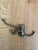 1940s Vintage Triple Pronged Articulating Wall Hook in Brass For Sale - Image 5 of 6