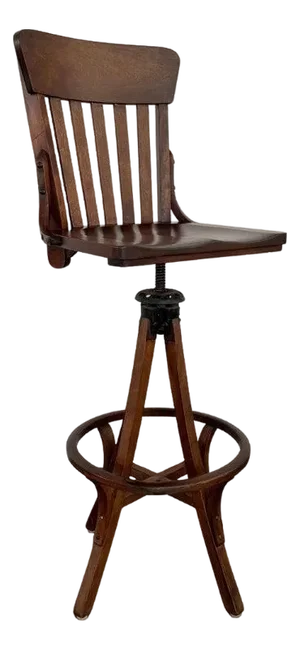 1920s Oak Craftsman Swivel Architect's Drafting Stool