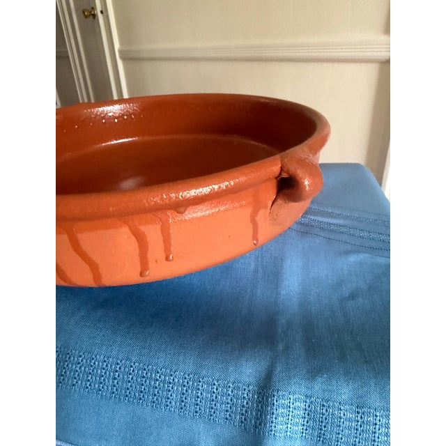 Spanish Vintage Spanish Terracotta Glazed Cazuela Dish For Sale - Image 3 of 5