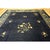 1920s Blue Navy Vase Floral Antique Chinese Peking Carpet Knotted Wool Deco Rug For Sale - Image 9 of 10