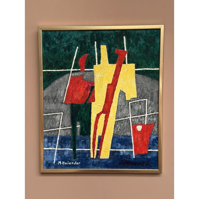 M. Hulander, Abstract Composition, 1960s, Oil on Canvas, Framed For Sale - Image 13 of 18