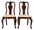Ethan Allen Queen Anne Solid Mahogany Side Chairs or Dining Chairs, Pair For Sale