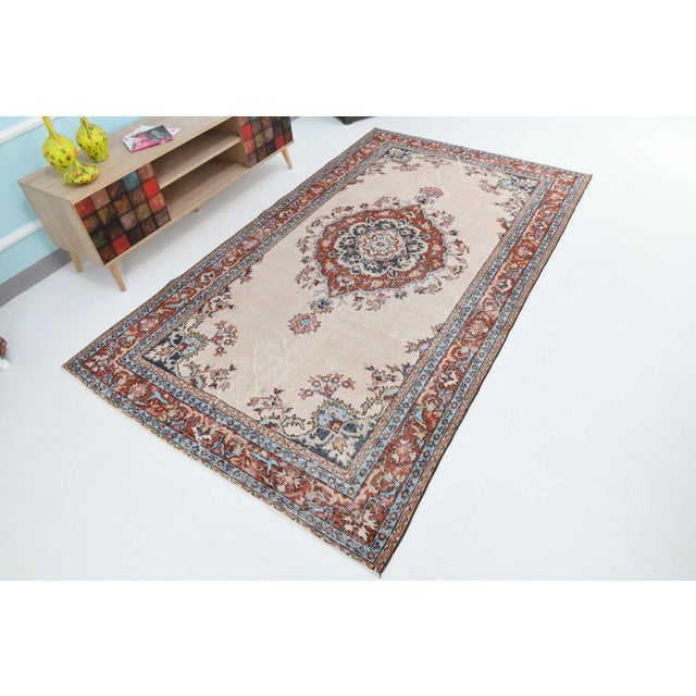 Vintage Turkish Handmade Wool Rug, 1970s For Sale - Image 16 of 16