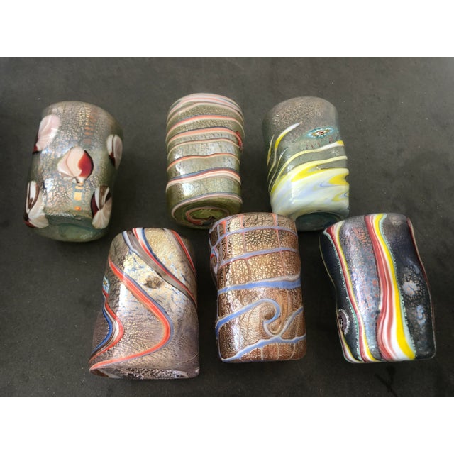 2000s "Murrisa Murano Glass" Glasses- Set of 6 For Sale - Image 9 of 11