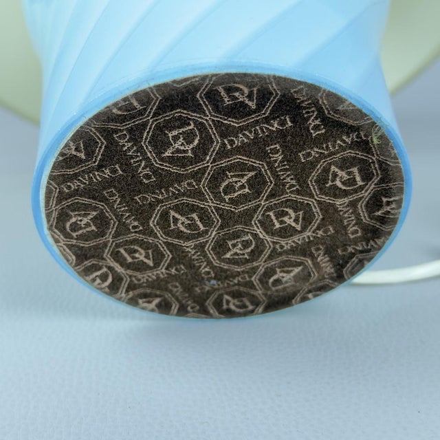 Blue Spiral Murano Glass Table Lamp from Davinci, 1970s For Sale - Image 10 of 15