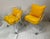 1970’s Charles Hollis Jones Style Lucite Game or Breakfast Table and 4 Chairs in Yellow Upholstery For Sale - Image 9 of 11