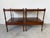 Hekman Regency Style Olive Wood & Mahogany End Tables With Drawer and Casters – A Pair For Sale - Image 4 of 12