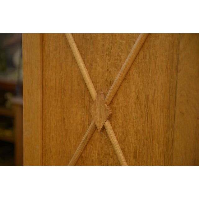 Saint-Gobain Glazed Oak Wardrobe, 1960s For Sale - Image 6 of 11