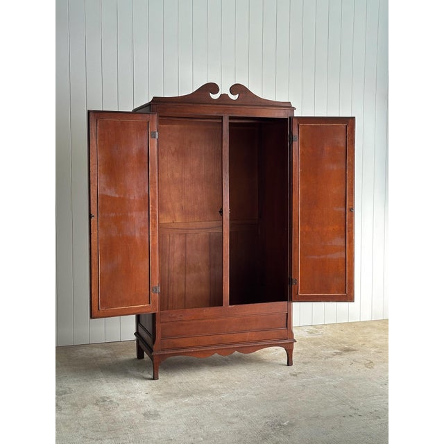 American Antique Mahogany Cabinet With Mirrored Doors For Sale - Image 3 of 16