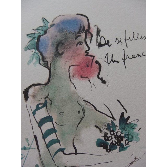 Modern Jean Cocteau, Ephebe, Signed Lithograph For Sale - Image 3 of 5