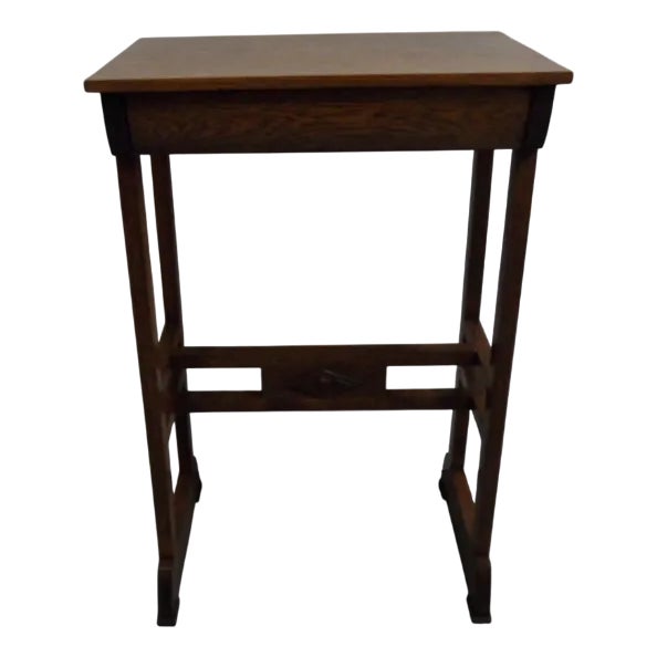 Vintage Dutch Oak Side Table, 1890s For Sale