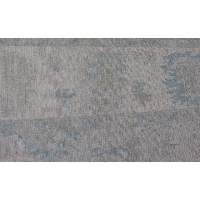2020s Keivan Woven Arts Modern Oushak With Light Silver-Gray 9' X 12' For Sale - Image 5 of 12