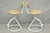 Vintage Postmodern Memphis Style White Tubular Metal Swivel Bar Stools - A Pair For Sale - Image 14 of 17