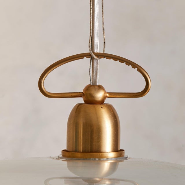 1970s Italian Reticello Murano Glass Pendant For Sale In Chicago - Image 6 of 9