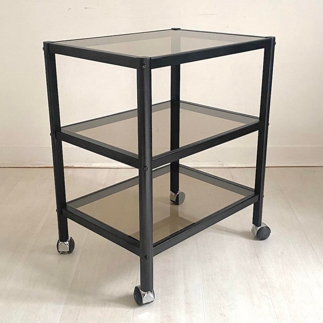Vintage Serving Cart in Metal, 1970s For Sale - Image 10 of 10