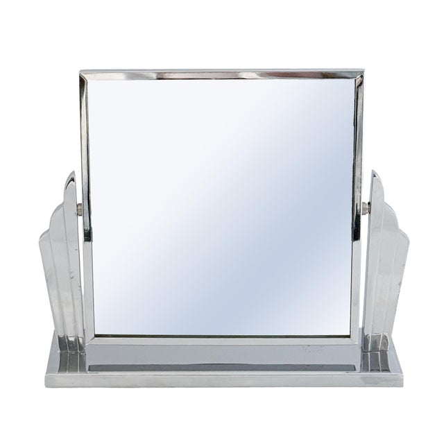 Art Deco Dressing Table Mirror or Vanity Mirror From France For Sale - Image 4 of 9