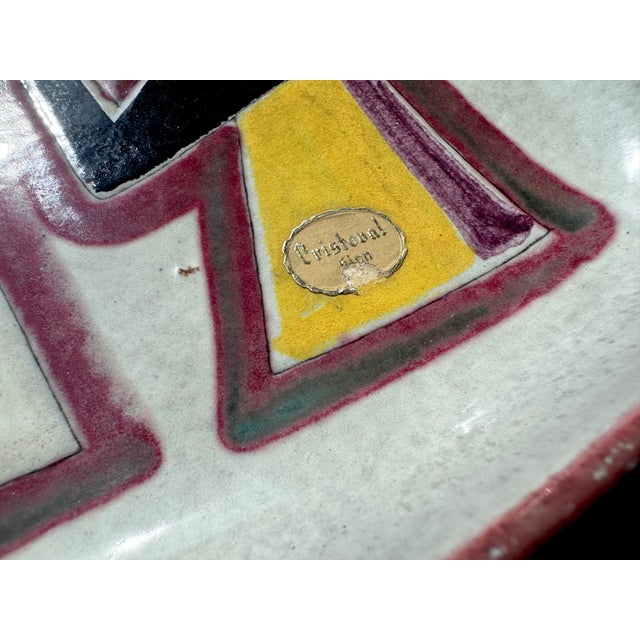 Modern Ceramic Art Wall Plate by Philippe Lambercy, Switzerland, 1960s For Sale - Image 11 of 14