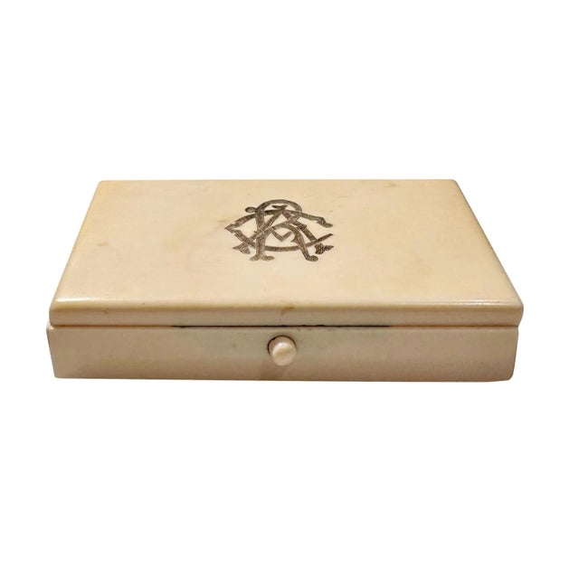 White Mid 19th Century Small Bone Work Box For Sale - Image 8 of 8