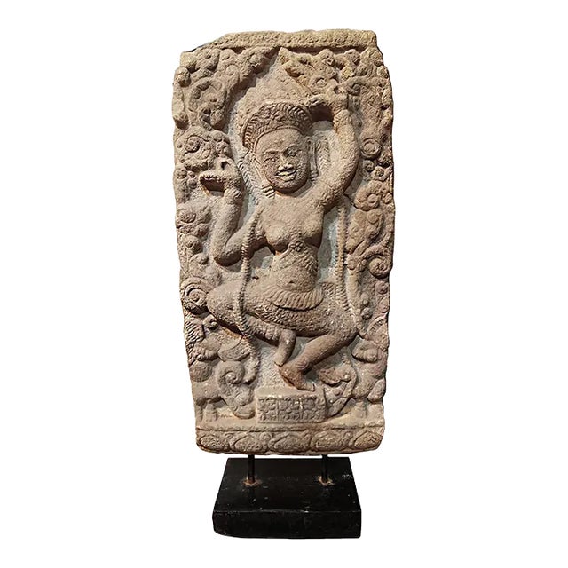Late 20th Century Thai Sandstone Carving For Sale