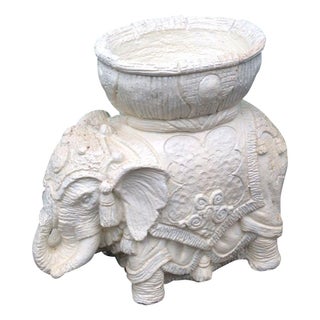 Large Vintage Elephant Planter For Sale