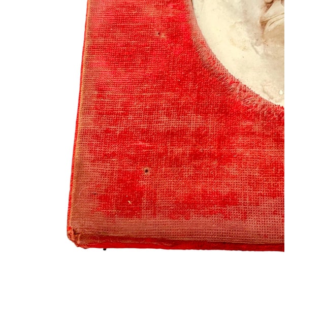 Antique French Red Velvet Framed Intaglio For Sale - Image 6 of 8