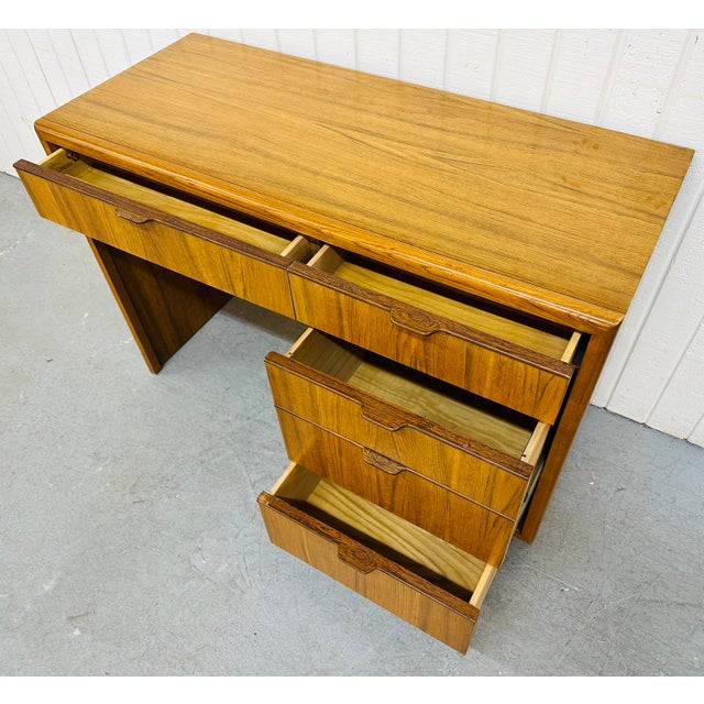 Vintage Drexel Heritage Modern Oak Writing Desk Chairish