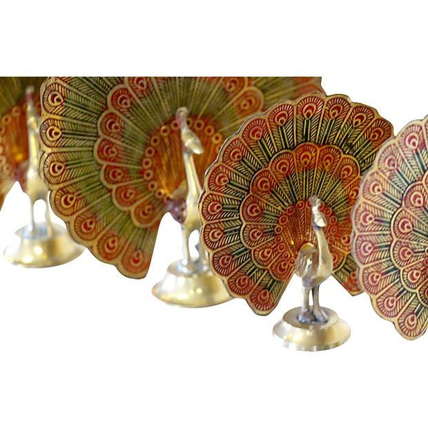 Brass Peacocks Set of 4 Chairish