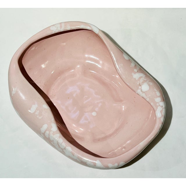 Late 20th Century Vintage McCoy Pink and White Organic Bowl Serveware For Sale - Image 5 of 10