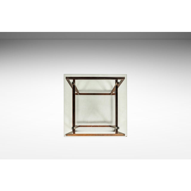 Brown Set of Two (2) Mid-Century Danish Modern Rosewood & Smoked Glass End Tables by Henning Nørgaard for Komfort of Denmark, C. 1960's For Sale - Image 8 of 17