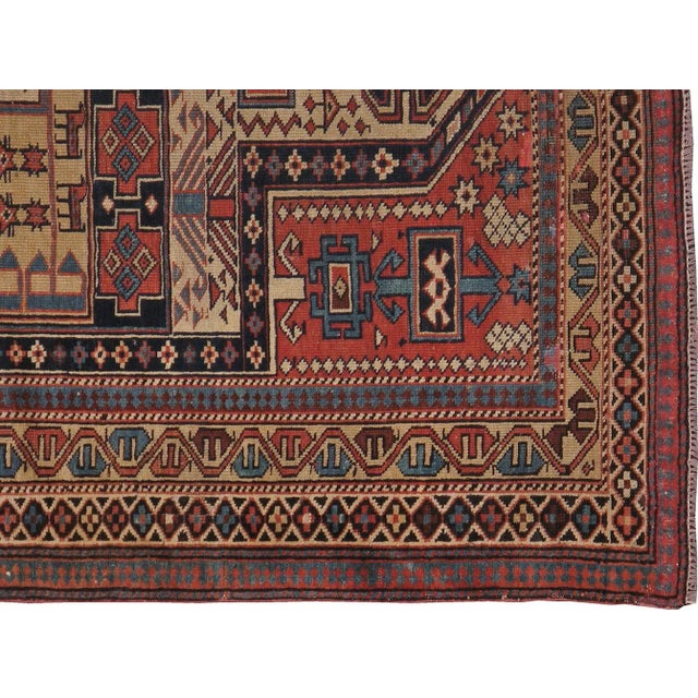 Tribal Caucasian Kazak Antique Rug - 4'1" X 4'10" For Sale - Image 3 of 3