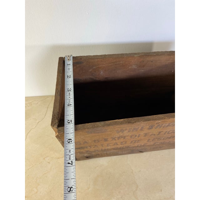 Brown Rustic Vintage French Wine Shipper Crate — Château De Lescours, Saint-Émilion For Sale - Image 8 of 9