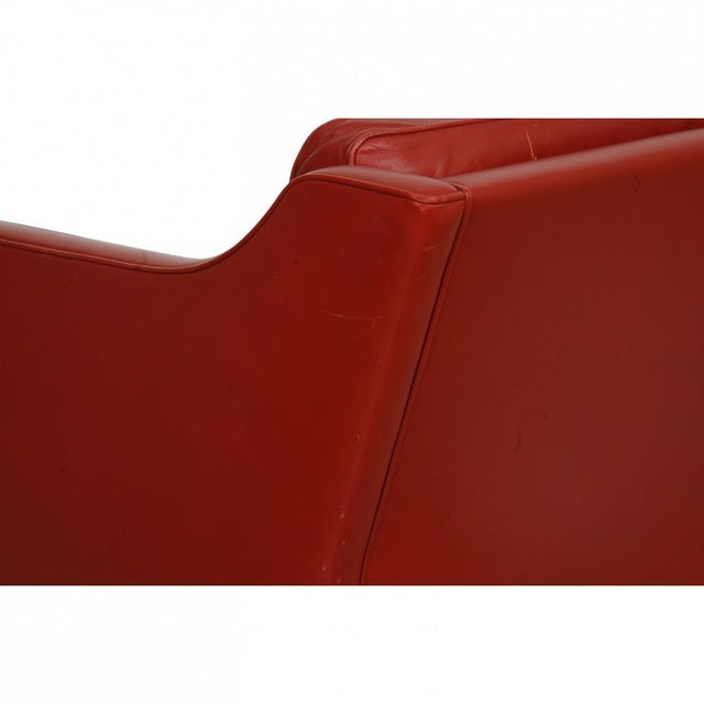 2321 Lounge Chair in Red Leather by Børge Mogensen, 1980s For Sale - Image 16 of 18