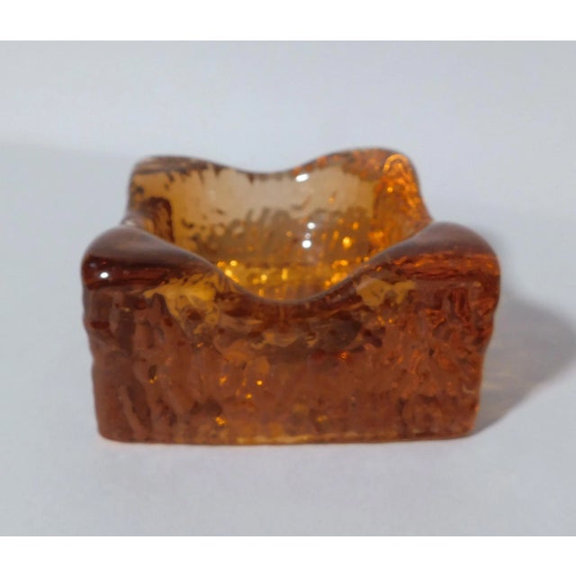 1960s 1960s Amber Murano Ashtray or Bowl For Sale - Image 5 of 6